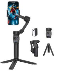  Gimbal L9 Lite Stabilizator, Portabil Pliabil cu 3 Axe cu Obiective Ultra Larg cu Urmarire AI, Negru (L9LITE)