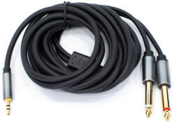 Thunder Germany AU002-30 sztereo jelkábel (3, 5 mm Jack - 2x 6, 3 mm Jack) - (3 m) - thundergermany