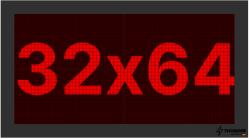 Thunder Germany Germany SMD-32064R Fényreklám, LED Fal, piros, WiFi - (32×64 cm) - thundergermany