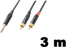 Thunder Germany GX26-3m mono-sztereo jelkábel (6, 3 mm Mono Jack - 2x RCA) - thundergermany