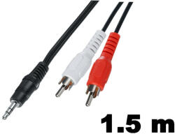 Thunder Germany SC85-1, 5 sztereo jelkábel (3, 5 mm Jack - 2x RCA) - (1, 5 m) - thundergermany