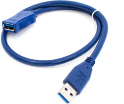 Thunder Germany UAX-78 (USB-A papa - USB-A mama) USB hosszabbító, USB3.0, kék (0, 5m) - thundergermany