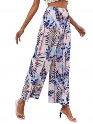 Shein Trópusi mintás széles szárú nadrág 36-os