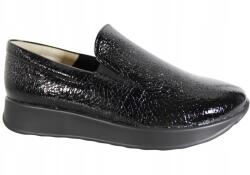 Pesco Félcipő, Size 38, fekete, bőr, lakk (2446)