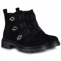 Loretta Vitale C3876 Fekete női bokacsizma fekete Bőr . 37- Méret (C3876 BLACK)