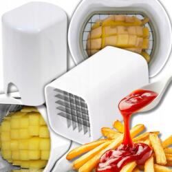 RETOO Burgonya Szeletelő Gép, kézi, fehér, hasábburgonya (krajalnica do frytek)