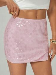 Shein M-es mini flitteres szoknya, rózsaszín