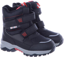 Linshi Tornacipő Fiú csizma Fekete tépőzáras Magas 32-es (a4232)