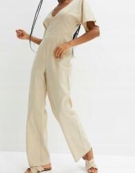 Bonprix Női Lenvászon Overál, Size 50, bézs, felső anyag 55% len, 45% pamut