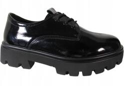 Filippo DP4729 Félcipő, Size 38, bőr, fekete lakk (DP4729)