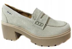 Maciejka Félcipő, Size 39, bőr, pisztácia, velúr (05999)