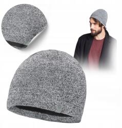 PaMaMi Férfi Téli Sapka, bélelt, szürke, 56-60cm fejkörfogat (14001)