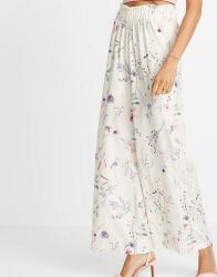 Bonprix Széles, Virágmintás Nadrág, Size 32/34, bézs