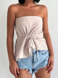 Shein Nyitott Vállú Felső Texturált Húzózsinórral Fodros Shein L 40