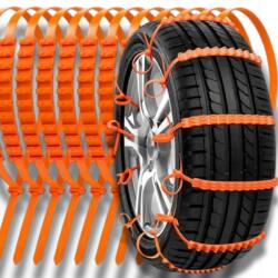  Láncok Hópánt Kerekekhez Univerzális Gumiabroncsok 10 Db Csúszásgátló (ŁAŃCUCHY ŚNIEGOWE OPASKI ANTYPOŚLIZGOWE)