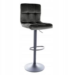 Signal Hoker állítható forgó konyhai, velúr bárszék fekete C105 XX (C105VCC)