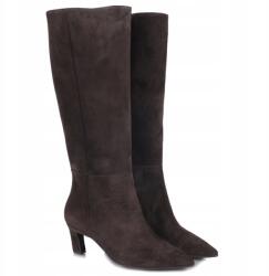 CheBello Női csizma, Size 37, barna bőr, 6cm sarok (4809___-105-000- PSK-S393 BRĄZ)