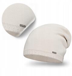 PaMaMi Női Téli Sapka, homok színű, 100% akril, 55-58cm fejméret (Wygodna Czapka Jesienno-Zimowa Długa)