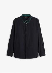 Bonprix 49/50 Fekete pamut hosszú ujjú ing, dupla gallérral