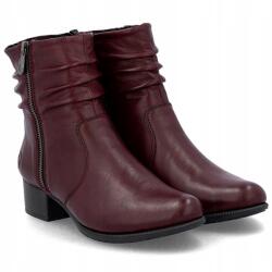 Rieker Női bőr bokacsizma Rieker 78656-35 Piros meleg bordó Bőr Méret . 42 (78656-35)