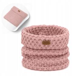 PaMaMi Csősál, téli, rózsaszín, tapadó, tubus (Stylowa Tuba Jesienno-Zimowa Dopasowana)