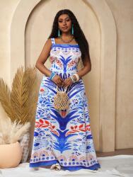 Shein Ruha Keleti Mintás, Forgó Maxi Casual Nyári Ruha Shein 44