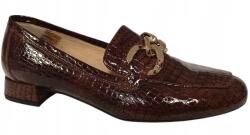 Nessi női félcipő, Size 39, bőr, barna lakk (21039)