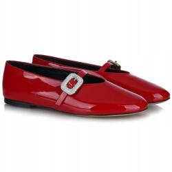 Bombonella Női balerinacipő Bombonella piros 3T 6083-08 Red Patent Leather MÉRET. 38 (3T 6083-08 RED PATENT LEATHER)