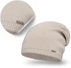 PaMaMi Női Téli Sapka, krém, univerzális, hosszabbító, akril (Kremowa Czapka Modna Stylowa Jesienna)