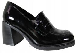 Nessi Női Félcipő Nessi 23551, Size 39, bőr, fekete lakk (23551)