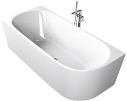 Sanotechnik LUMA falsíkra/sarokba állítható aszimmetrikus fürdőkád, balos kivitel (G9054)