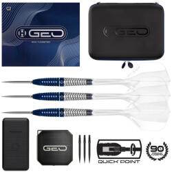 Harrows dart szett steel Harrows Geo Torpedo, Quick Point, 24gr, 90% gravírozott