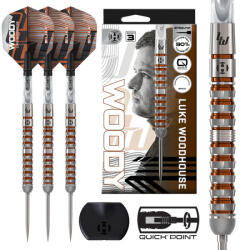 Harrows dart szett steel Harrows Luke Woodhouse Series 3, Quick Point, 23gr, 90% gravírozott