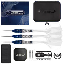 Harrows dart szett steel Harrows Geo Bomb, Quick Point, 25g, 90% gravírozott