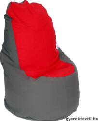  Babzsák háttámlás- piros-szürke (bzshpsz05)