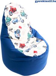  Babzsák háttámlás- kék motoros (bzshtkm09)