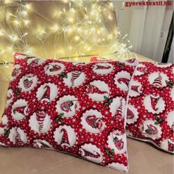  Ünnepi díszpárna piros manó (üdp02)