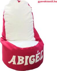  Babzsák háttámlás, névre szóló, gyerek S pink (bzshtnsz09)