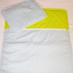  Babaágynemű lime-kék pöttyös (bagylkp01)