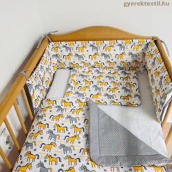  Babaágynemű szett lovacska-szürke pötty (bágyszl54)