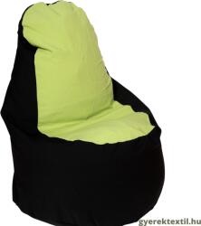  Babzsák háttámlás- fekete-zöld (bzshfz08)
