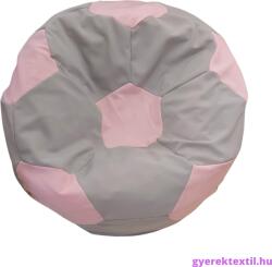  Babzsák foci világos szürke -rózsaszín (bzsfvszr02)