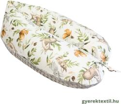  Szoptatós párna- zöld erdő szürke minky (szpzeszm01)