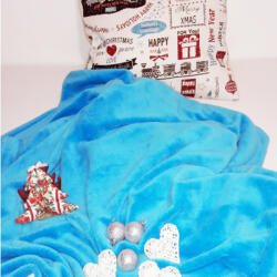  Takaró+párna türkiz karácsonyi szett (takpatksz01)