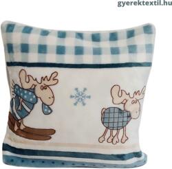  Utolsó darabok-Díszpárna kék réni 36*38 cm (üdp10)