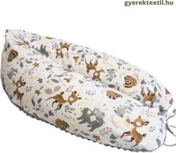  Szoptatós párna- erdő lakói szürke minky (szpelszm09)