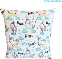  Utolsó darabok-Díszpárna vidám unikornis 40*40 cm (dpvu02)