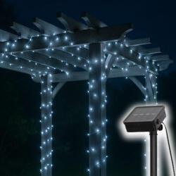 Somogyi Elektronic Szolár fényfüzér 14 m, hideg fehér (SLC200WH)