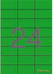 APLI 3 pályás színes etikett 70 x 37 mm zöld 2400 etikett/csomag