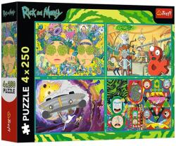 Trefl Rick és Morty - Őrült kalandok 4x250 db-os (13338)